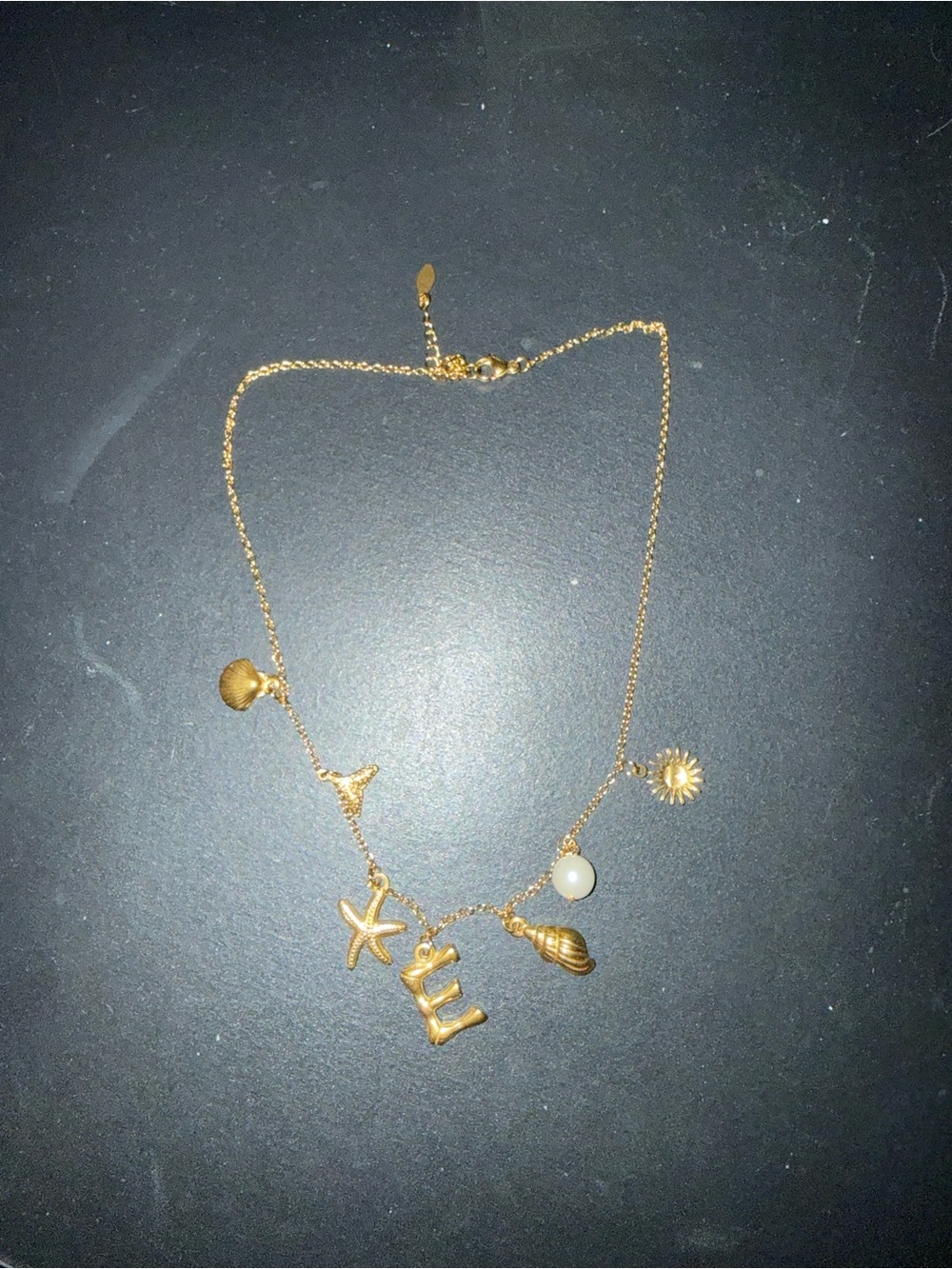 Initial charm necklace